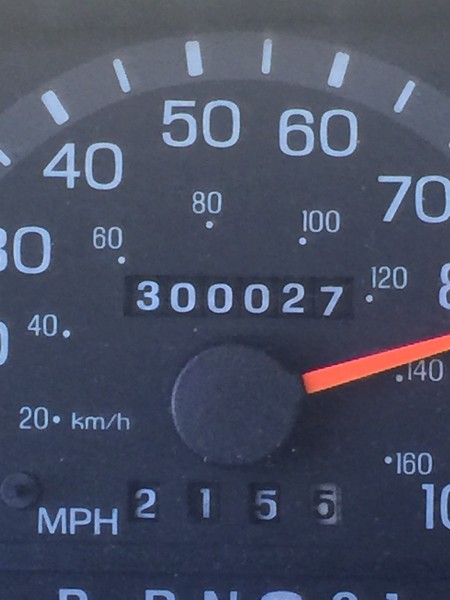 The van turned over 300,000 miles driving back from Arvada on Friday.