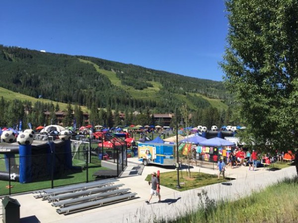 There was a soccer tournament going on in Vail at the Ford Park. 