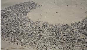 The Burning Man city looks incredible from above.
