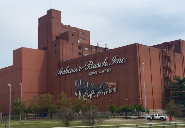 The race went directly by the Budweiser brewery. It is huge.