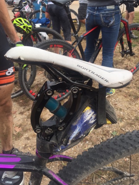Imagine riding 5 or 6 hours on a singlespeed, on rocks, with your seat flopping around like this? Lots of standing. Pretty ugly and amazing at the same time.