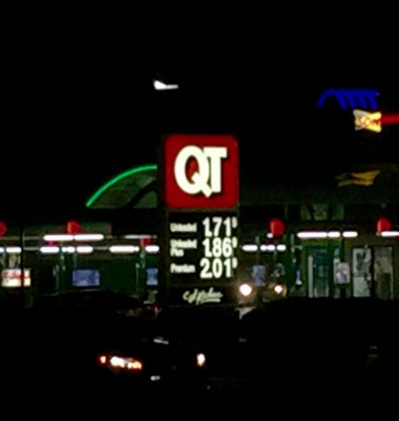 Gas prices in Oklahoma are always super low.  I don't remember gas this cheap in a long time.