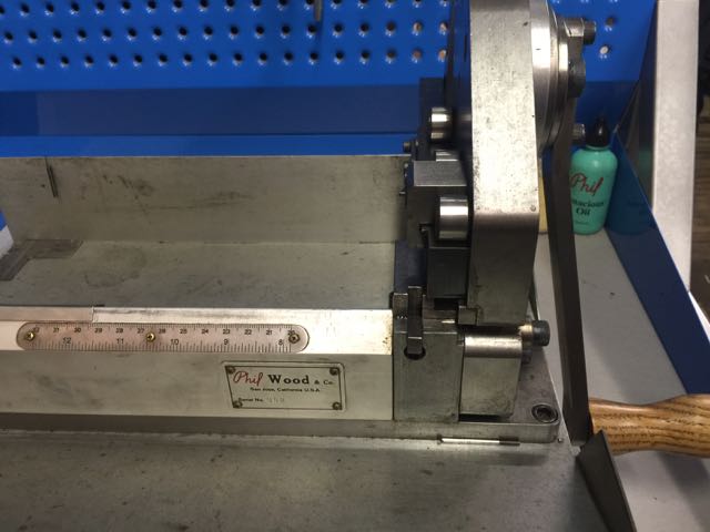 Any shop that has one of these, a Phil Wood spoke cutting machine, is a pretty good shop.