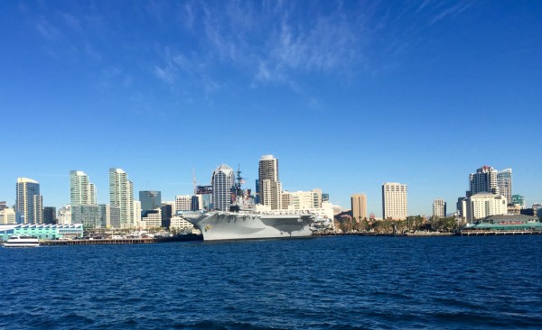 San Diego skyline from the ferry.
