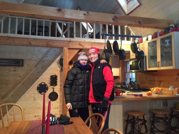 Trudi and Dennis dressed to head out to ski this morning.