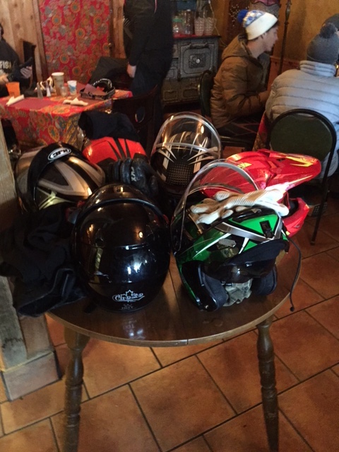 The snowmobilers take over.