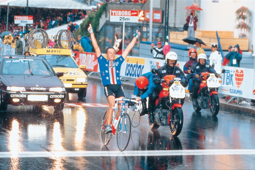 Lance winning the World in 1993.