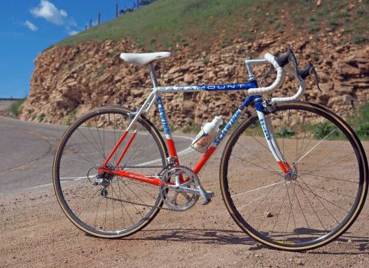 This is a photo of Alan McCormick's Schwinn Paramount. We had matching Silca pumps painted with the frames. I wonder how many of those are around anymore.