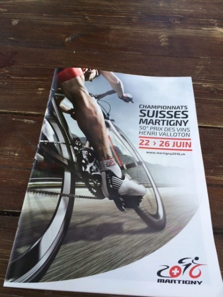 Program from today's Swiss National Road Championships.