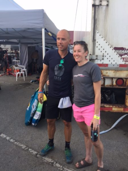 This is Abby Krawczyk and Sven Nys. Abbey won Chequamegon last weekend. 