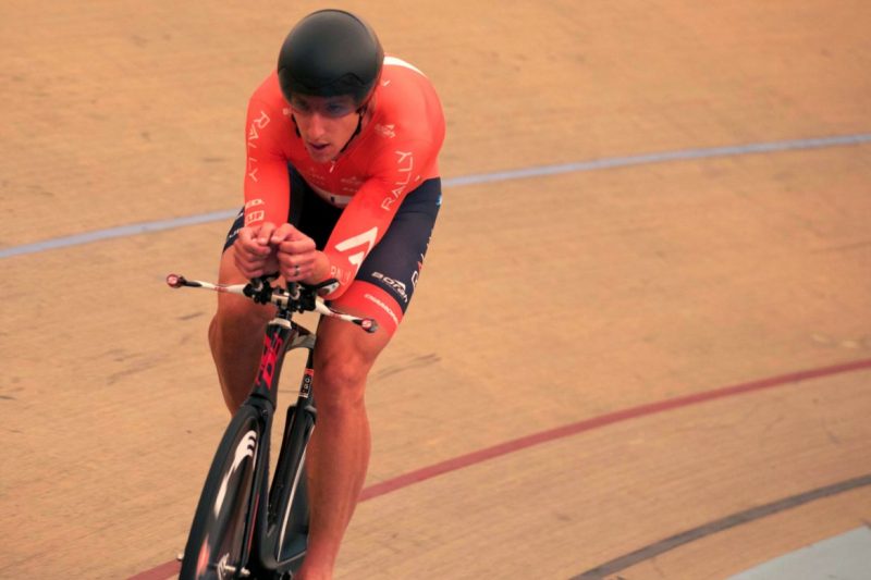 Tom Zirbel on his way to a new US Hour Record in Mexico.