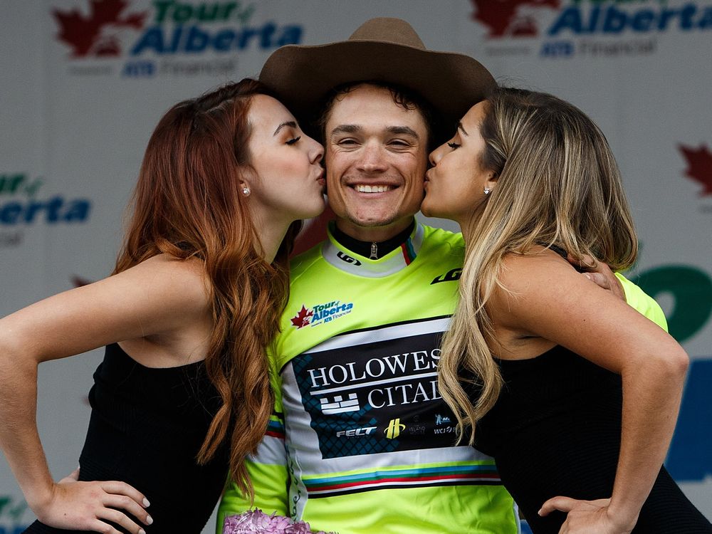 Robin Carpenter winning the overall at the Tour of Alberta.