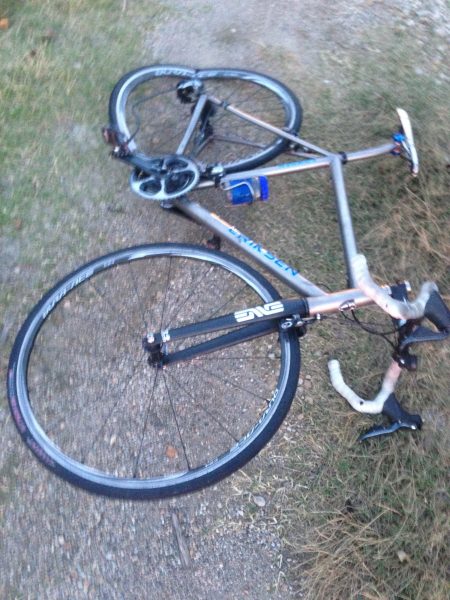 I don't have my bike, so don't know what is the matter with it. Obviously the rear wheel is not good.