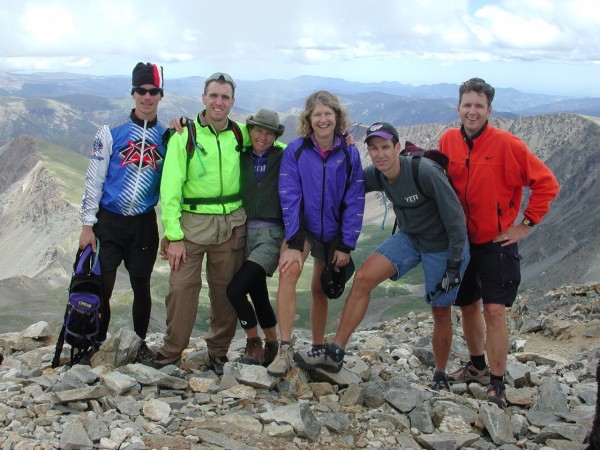This is a group from Topke out in Colorado hiking. Bill, Vincent, Catherine, Glenda, Brian and Keith. 