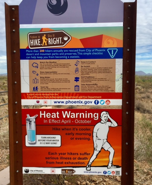 This sign was a little scary. The hot season seems a little long.