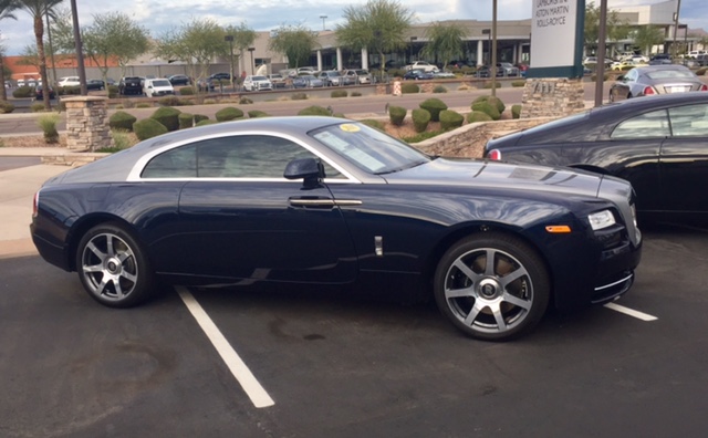 This is a 2016 Rolls Royce. The car dealership was incredible. Every exotic car you can name was sold here. In mass quantities. And the price for this beauty..........